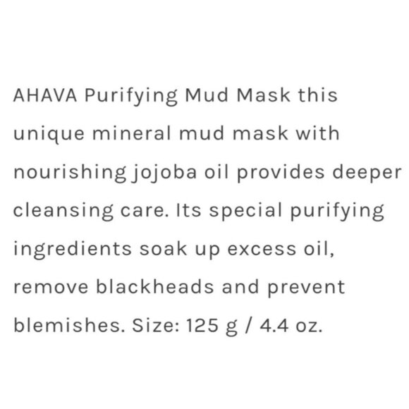 AHAVA Purifying Mud Mask – Dead Sea Minerals Deep Cleanse for Sensitive Skin - Picture 11 of 13